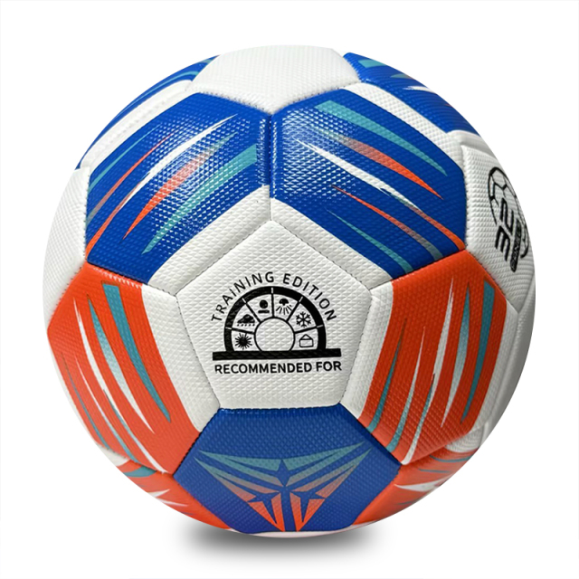 Good Quality Factory Price Students Training Custom Machine Sewing Football for Outdoor Play Soccer Professional Size 5,Blue Arc Sports