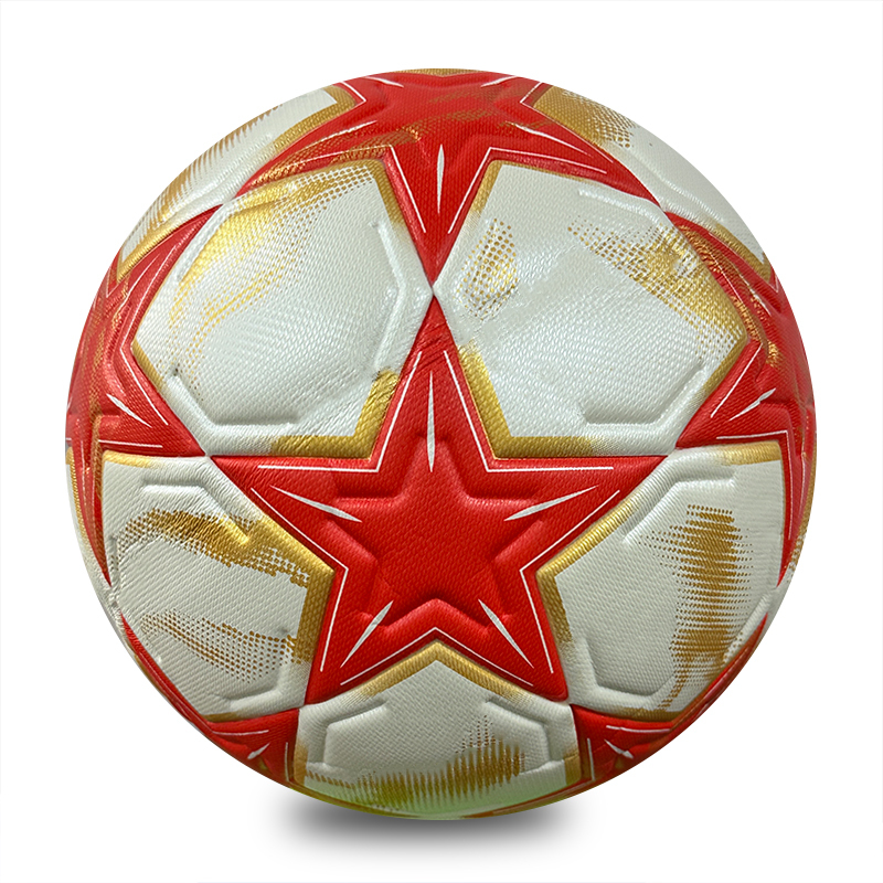 Thermal Bonded PU Soccer Ball Size 5, Seamless Premium Football for Adult Outdoor Game Wholesale Custom Blue Star,Blue Arc Sports