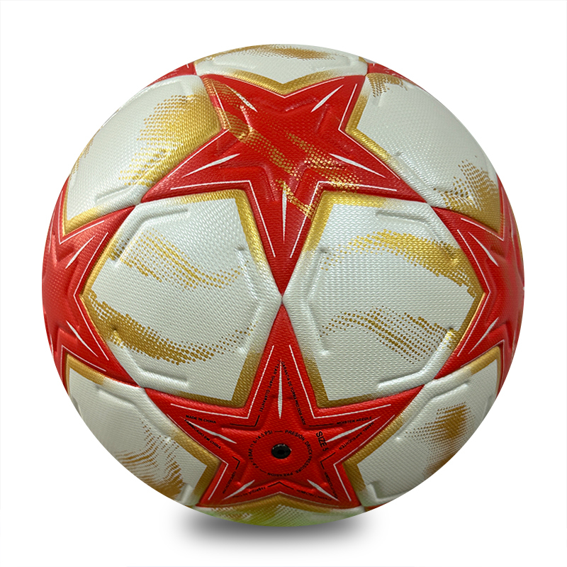 Thermal Bonded PU Soccer Ball Size 5, Seamless Premium Football for Adult Outdoor Game Wholesale Custom Blue Star,Blue Arc Sports