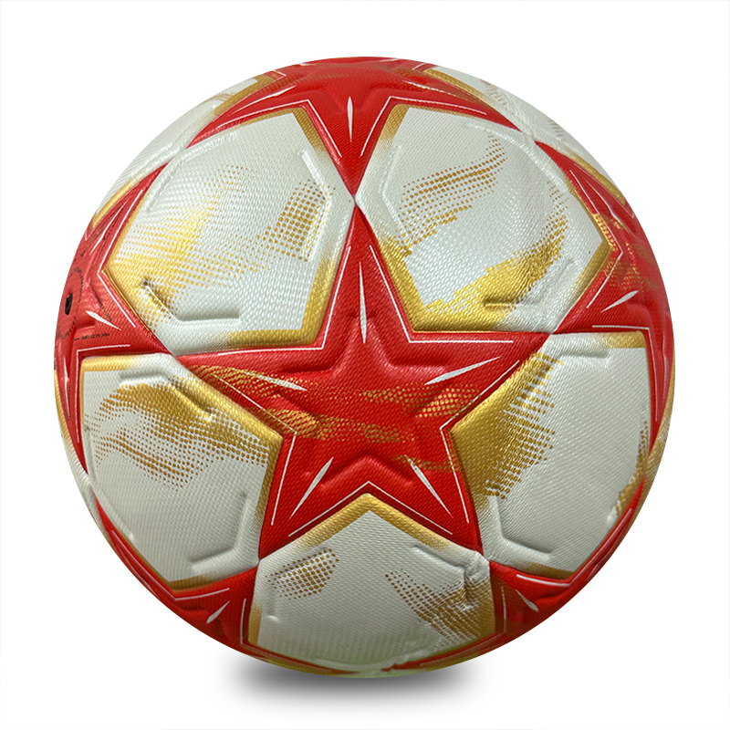 Thermal Bonded PU Soccer Ball Size 5, Seamless Premium Football for Adult Outdoor Game Wholesale Custom Blue Star,Blue Arc Sports