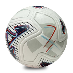 Seamless Match Training Football Wholesale Custom White Multicolor Line Graphic Thermal Bonded PU Soccer Ball Size 5,Blue Arc Sports