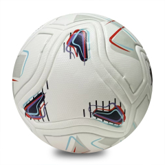 Seamless Match Training Football Wholesale Custom White Multicolor Line Graphic Thermal Bonded PU Soccer Ball Size 5,Blue Arc Sports