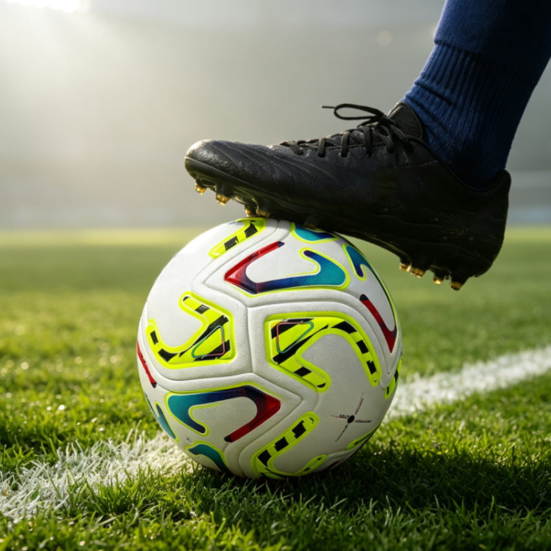 Size 5 Soccer Ball Wholesale Custom Logo PU Leather Seamless Match Training Football For Adult Kids Waterproof Match Training,Blue Arc Sports