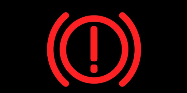 Brake warning light symbol shown in dashboard warning lights explained guide.