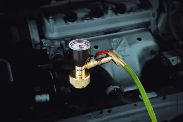 Chemical test used to diagnose blown head gasket symptoms
