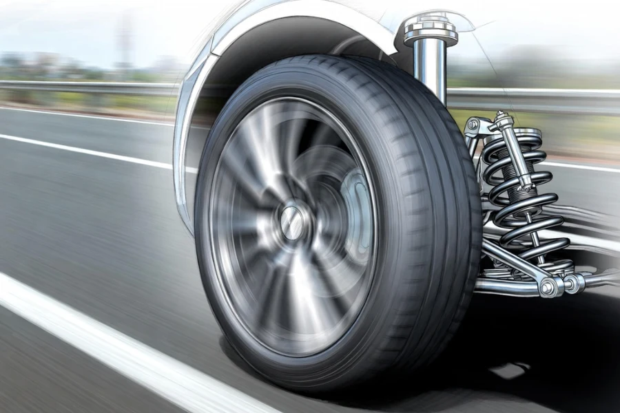 shock absorbers maintaining tire contact with road surface