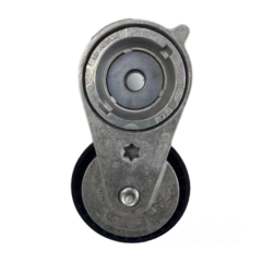 1374427 belt tensioner assembly with steel pulley