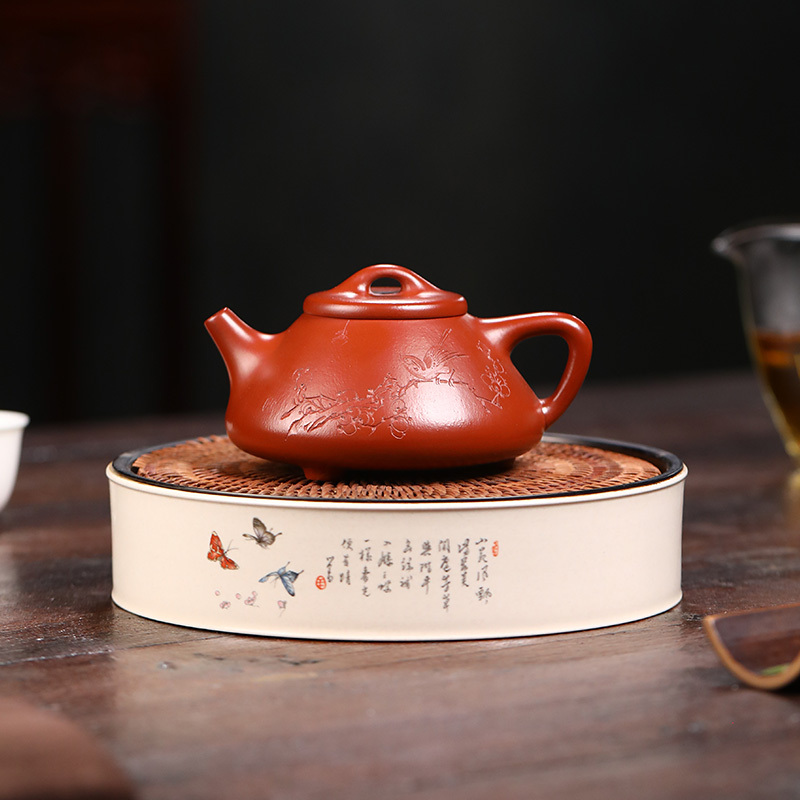 Yixing raw ore purple clay pot, famous national senior engineer Zhou Xiaoming, pure manual ziye shipao raw ore red mud Dahongpao