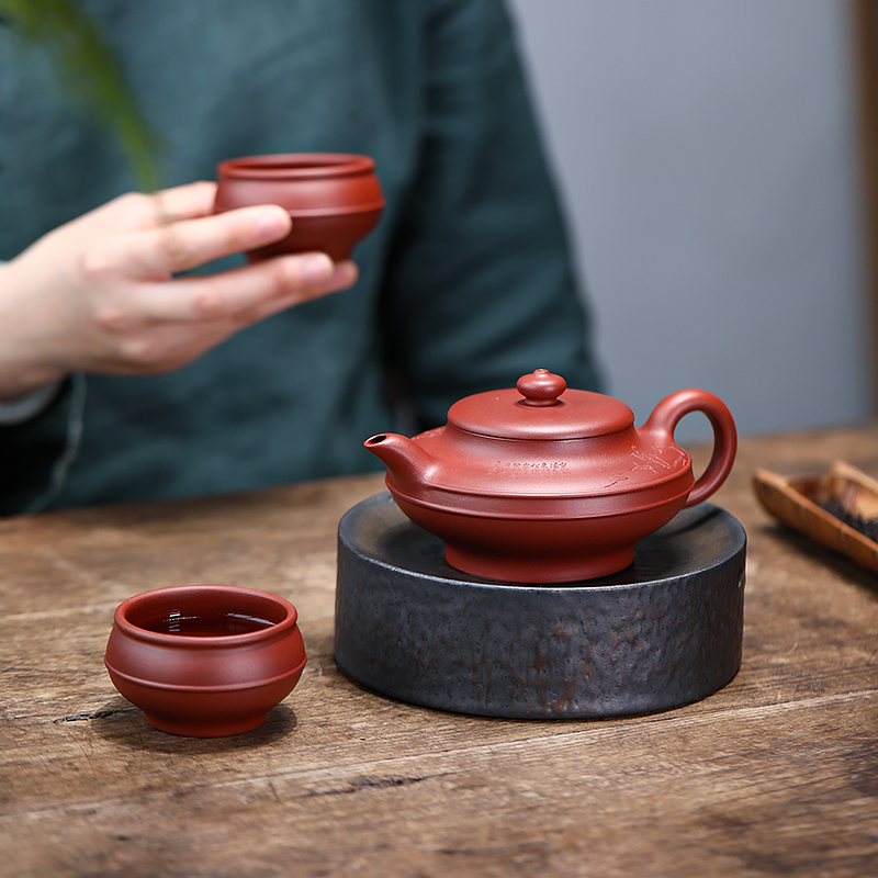 Yixing Zisha Teapot Original Ore Bottom Trough Qinghe Set Group Guogong Dong Yuefeng Handmade Teapot
