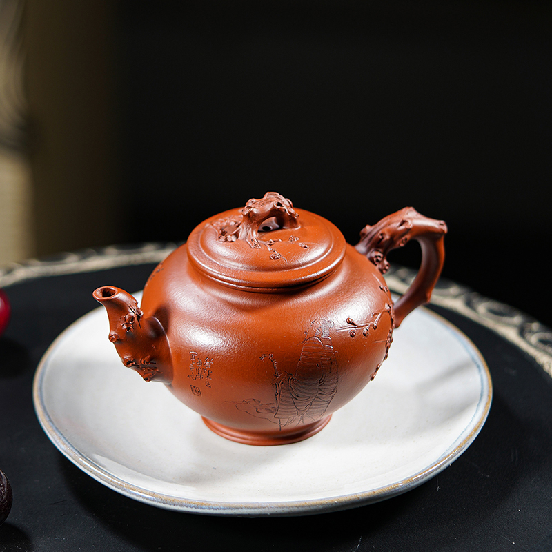 宜兴报春壶名家大师范小君紫砂壶全手工原矿朱泥茶具茶壶