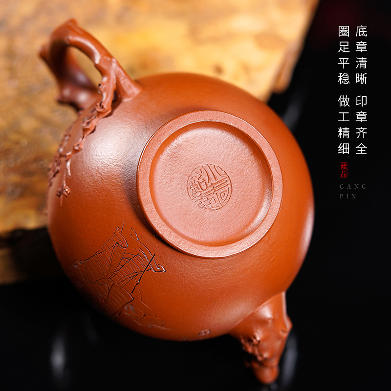宜兴报春壶名家大师范小君紫砂壶全手工原矿朱泥茶具茶壶