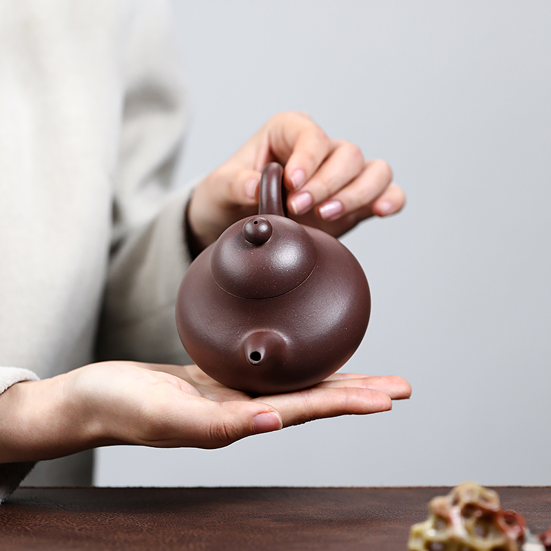 Yixing Zisha Teapot Original Mine Red Leather Dragon Huaying Teapot Famous Handmade Kungfu Tea Set Teapot