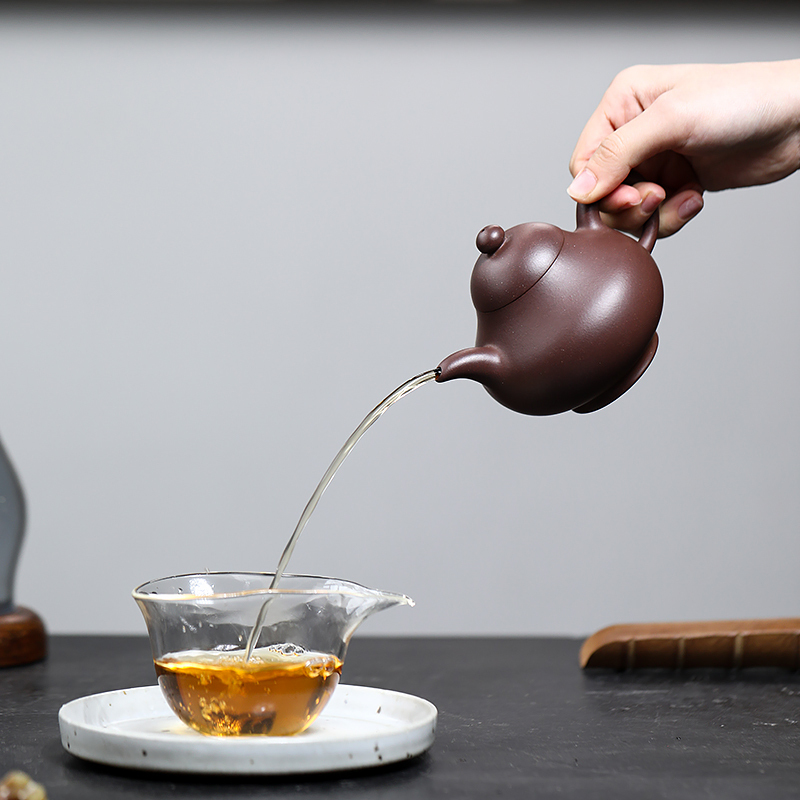 Yixing Zisha Teapot Original Mine Red Leather Dragon Huaying Teapot Famous Handmade Kungfu Tea Set Teapot