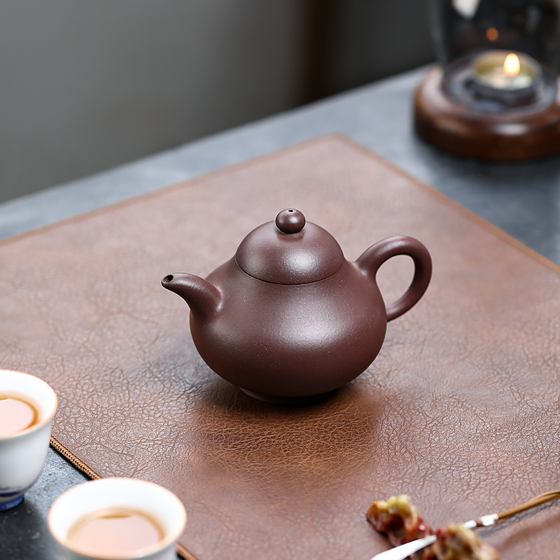 Yixing Zisha Teapot Original Mine Red Leather Dragon Huaying Teapot Famous Handmade Kungfu Tea Set Teapot