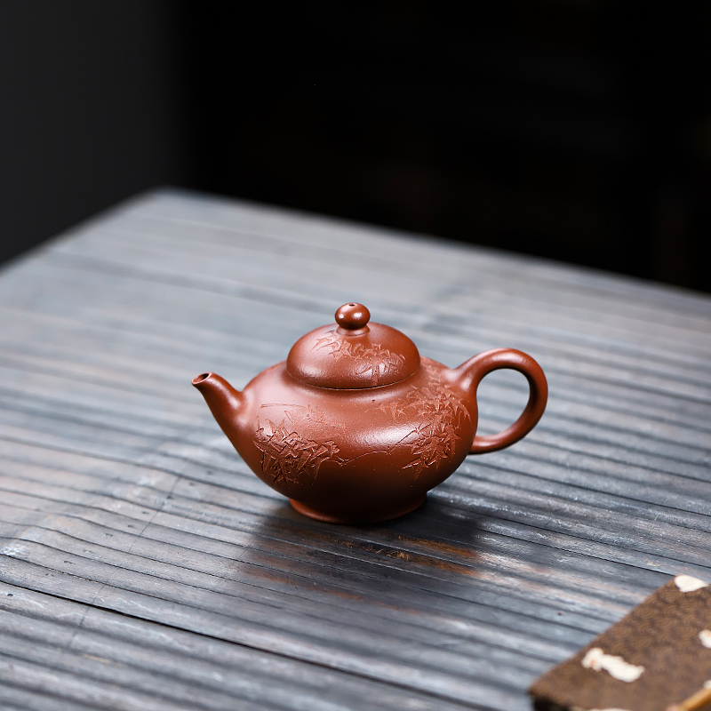 Yixing Zisha Teapot Original Mine Acacia Honghuaying Teapot Famous Artist Luna Complete Handmade Tea Set Teapot