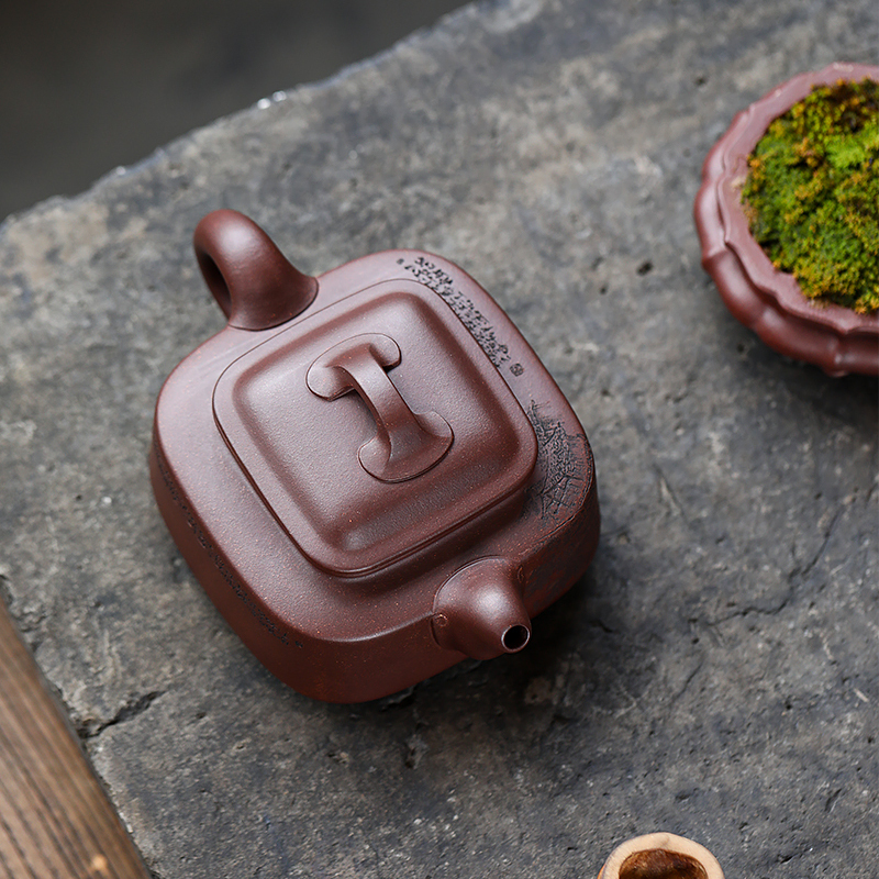 Yixing Purple Clay Teapot Raw Ore Purple Clay Four Seasons Ruyi Guogong Wu Xinping Handmade Tea Set Teapot