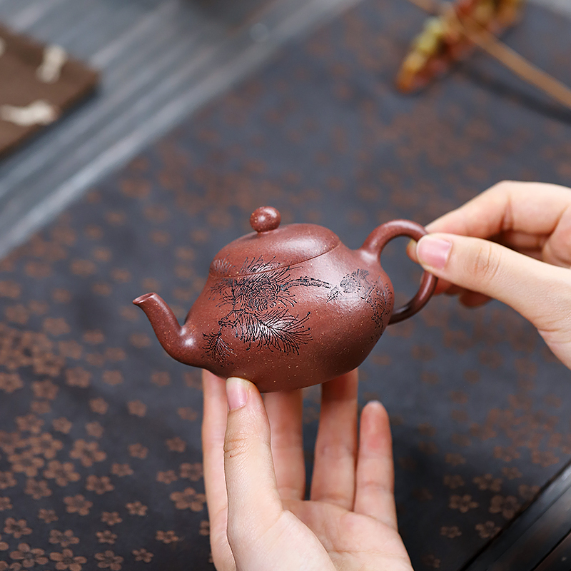 Yixing Zisha Teapot Original Ore Chenxiang Clay Pear Shape Famous Artist Luna Complete Handmade Kungfu Tea Set Teapot