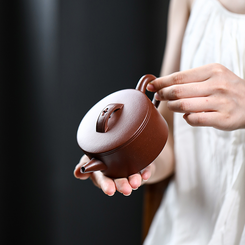 Original ore old purple clay Hanwa teapot 200cc Yixing purple clay teapot big mouth teapot, master handmade Kung Fu tea set
