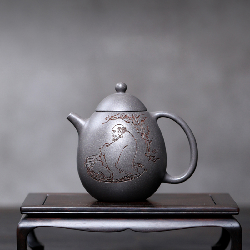 Yixing Zisha Teapot Raw Ore Grey Section Clay Dragon Egg National Worker Xu Xiaoya Handmade Tea Set Teapot