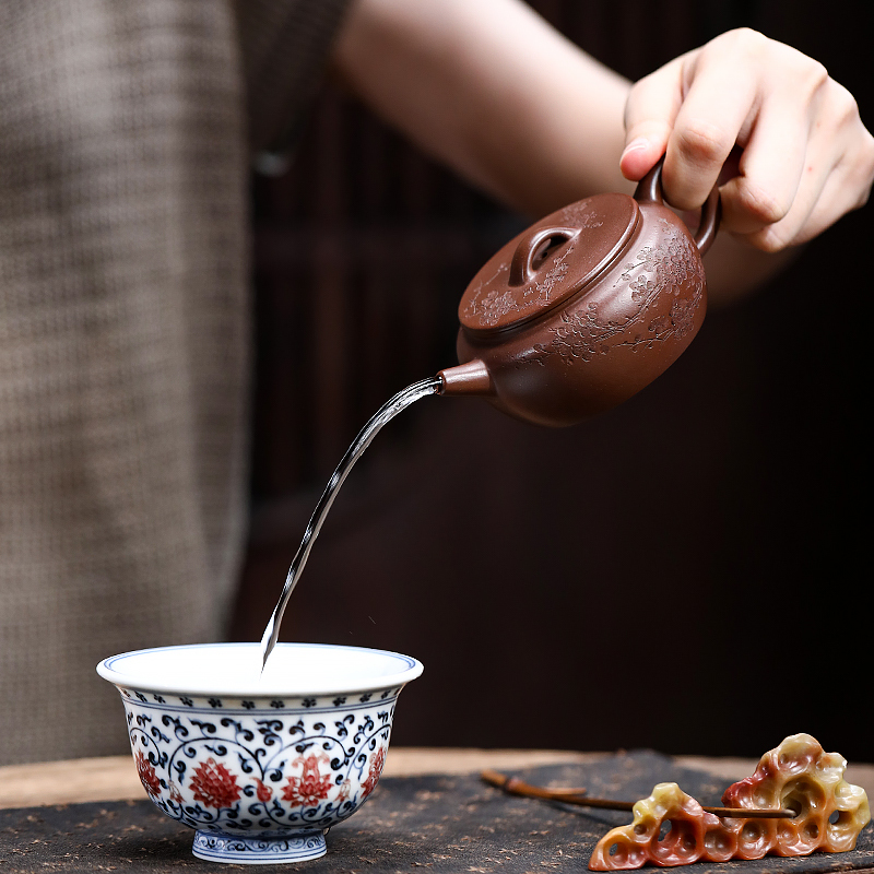 Yixing Purple Clay Teapot small capacity shiyi Good clay Original purple clay130ml