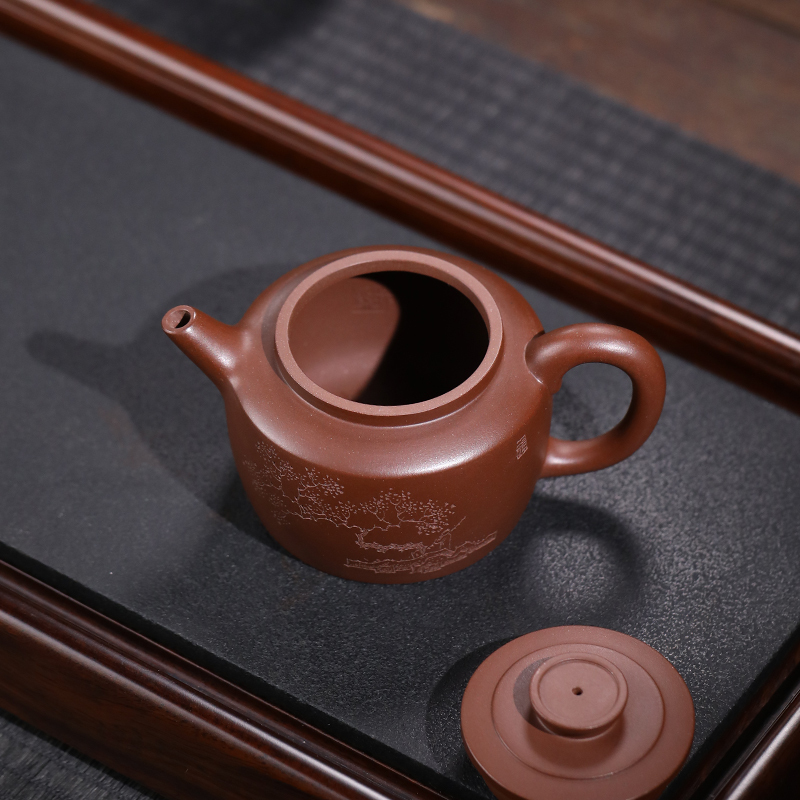 Yixing Purple Clay Teapot Original purple clay Practical vessel shapes hand made julunzhu  220ml