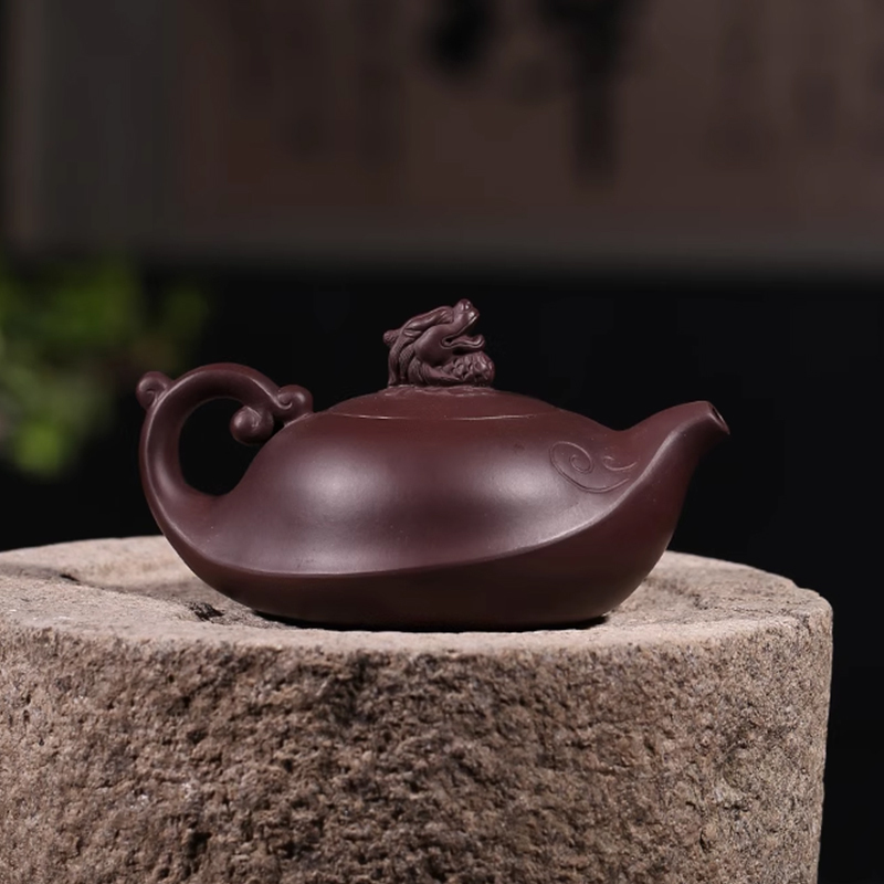 Yixing Purple Clay Teapot Original purple clay Master hand made auspicious Boutique Teapot Large capacity 280ml