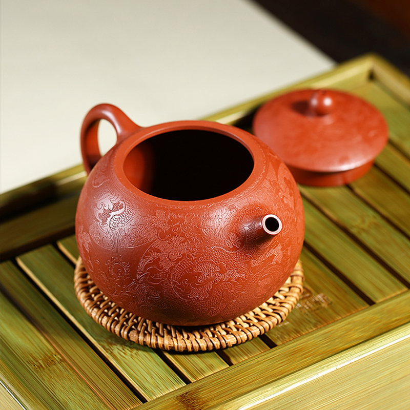 Yixing Purple Clay Teapot auspicious Xishi teapot sculpture art 260ml