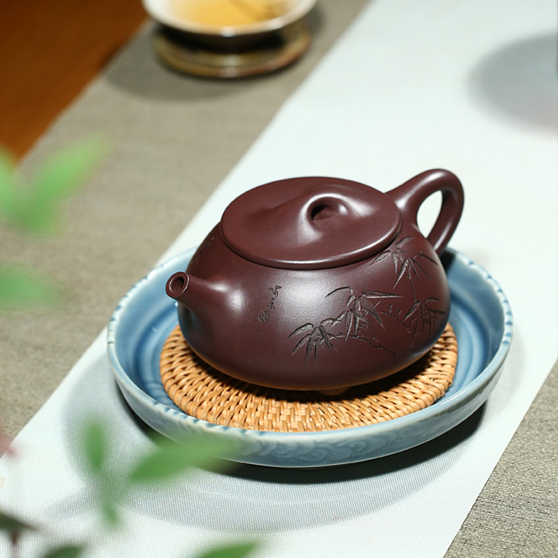 Yixing Purple Clay Teapot hand made Original purple clay Classic shapes 310ml Large capacity