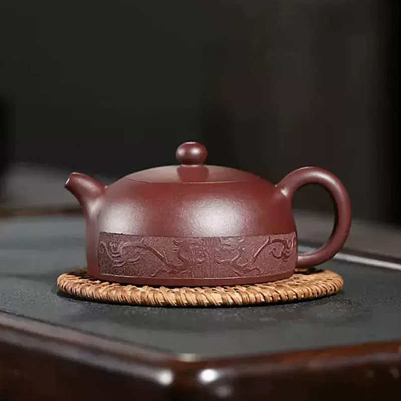 Yixing Purple Clay Teapot Original purple clay Hand engraving Classic shapes 200ml