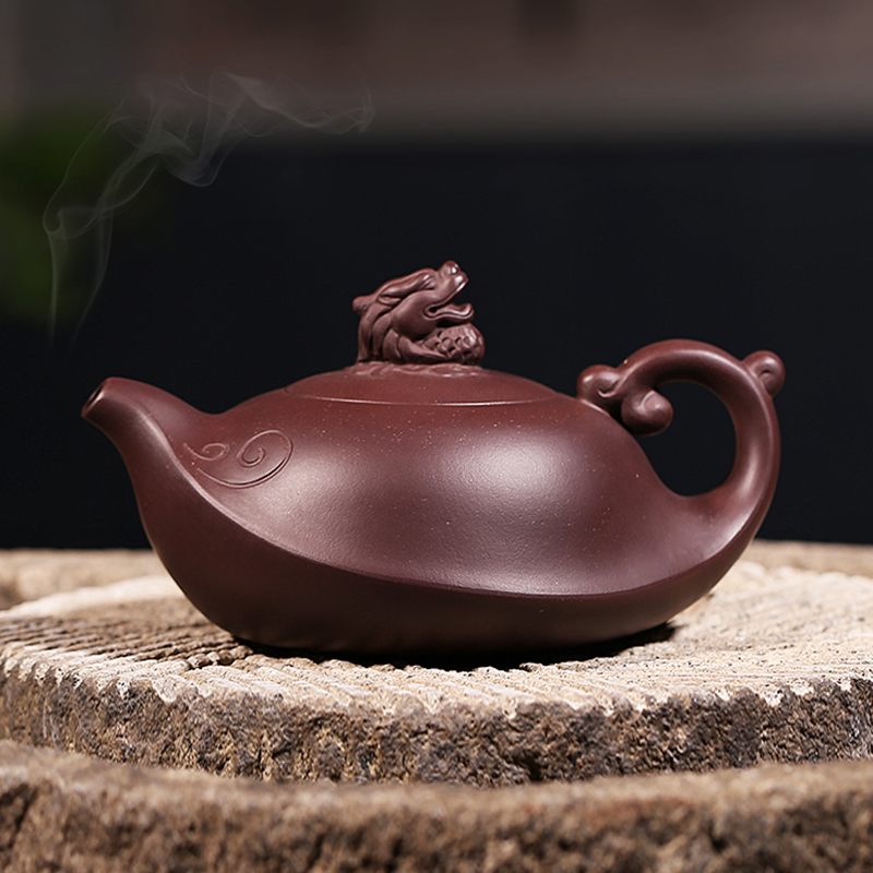 Yixing Purple Clay Teapot Original purple clay Master hand made auspicious Boutique Teapot Large capacity 280ml