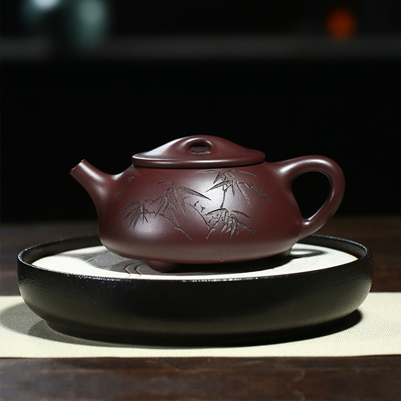 Yixing Purple Clay Teapot hand made Original purple clay Classic shapes 310ml Large capacity
