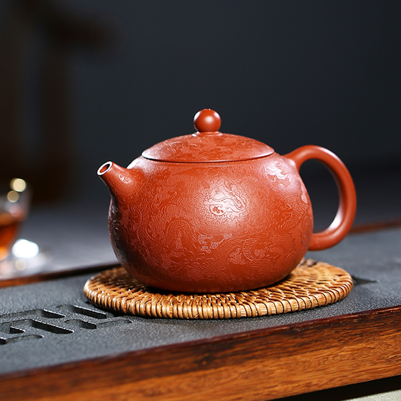 Yixing Purple Clay Teapot auspicious Xishi teapot sculpture art 260ml