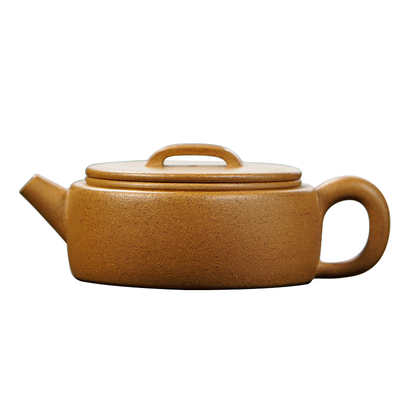 Yixing Purple Clay Teapot Golden Duan clay Large caliber hand made Practical vessel shapes 150ml