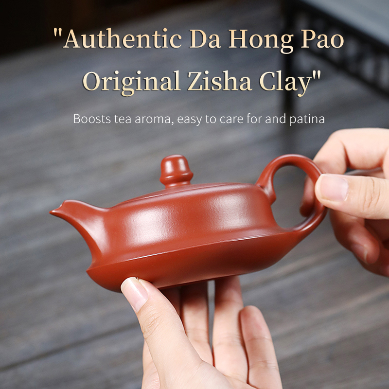Yixing Purple Clay Teapot - Yuanhu Handmade Purple Clay Teapot 200ml - Premium Teapot - Traditional Craft