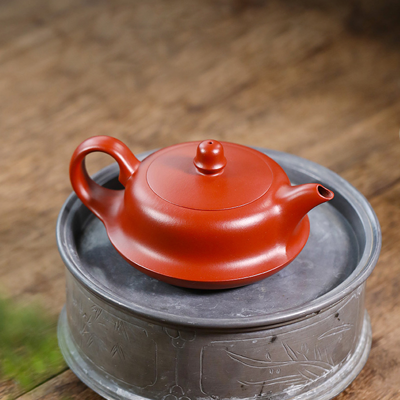 Yixing Purple Clay Teapot - Yuanhu Handmade Purple Clay Teapot 200ml - Premium Teapot - Traditional Craft