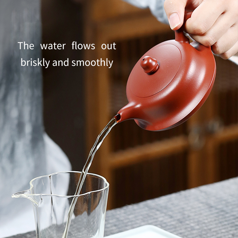 Yixing Purple Clay Teapot - Yuanhu Handmade Purple Clay Teapot 200ml - Premium Teapot - Traditional Craft