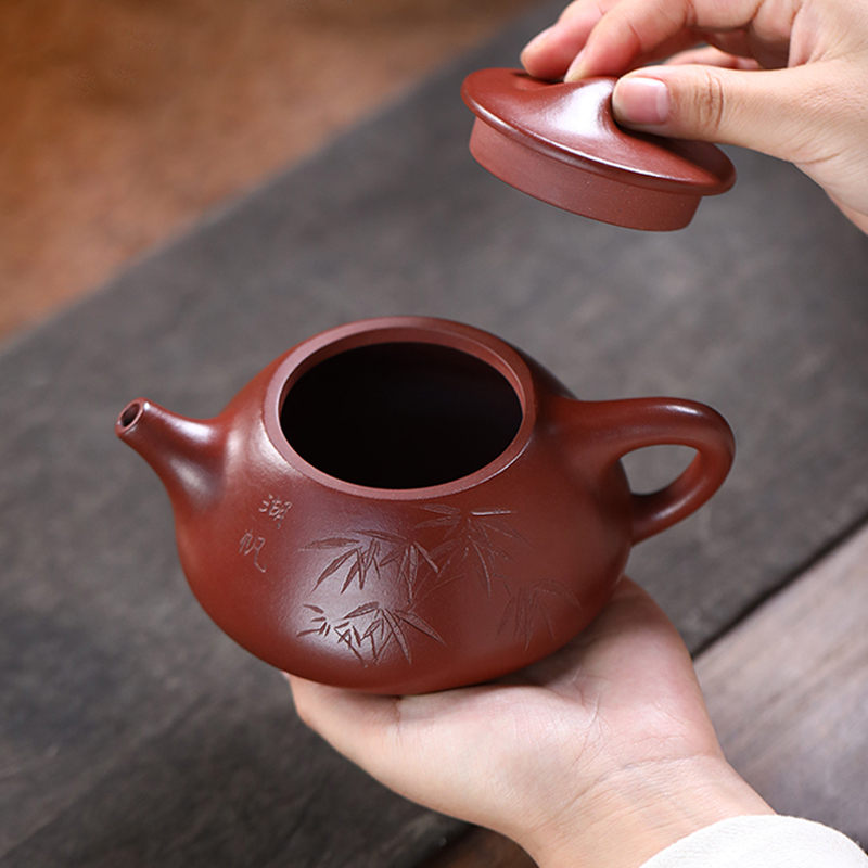 Yixing Purple Clay Teapot Jingzhou Handmade Kung Fu Tea Set 360ml Household Teapot
