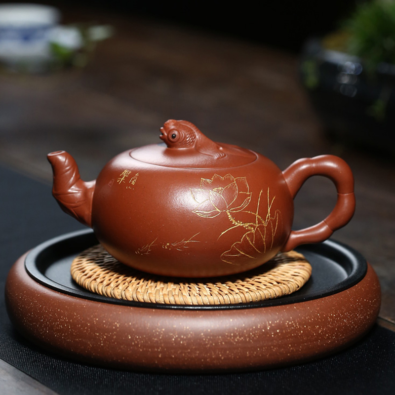 Yixing Purple Clay Teapot Original red clay hand made Large capacity Boutique Teapot 350ml