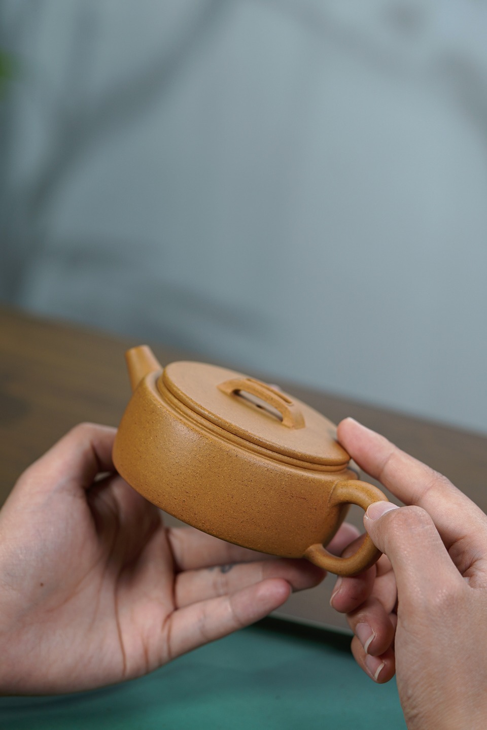 Yixing Purple Clay Teapot Golden Duan clay Large caliber hand made Practical vessel shapes 150ml