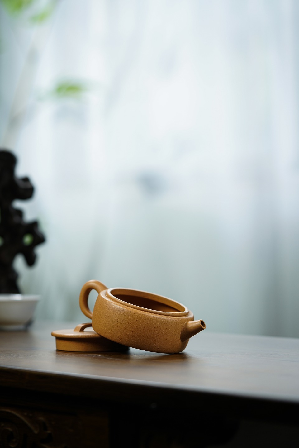 Yixing Purple Clay Teapot Golden Duan clay Large caliber hand made Practical vessel shapes 150ml