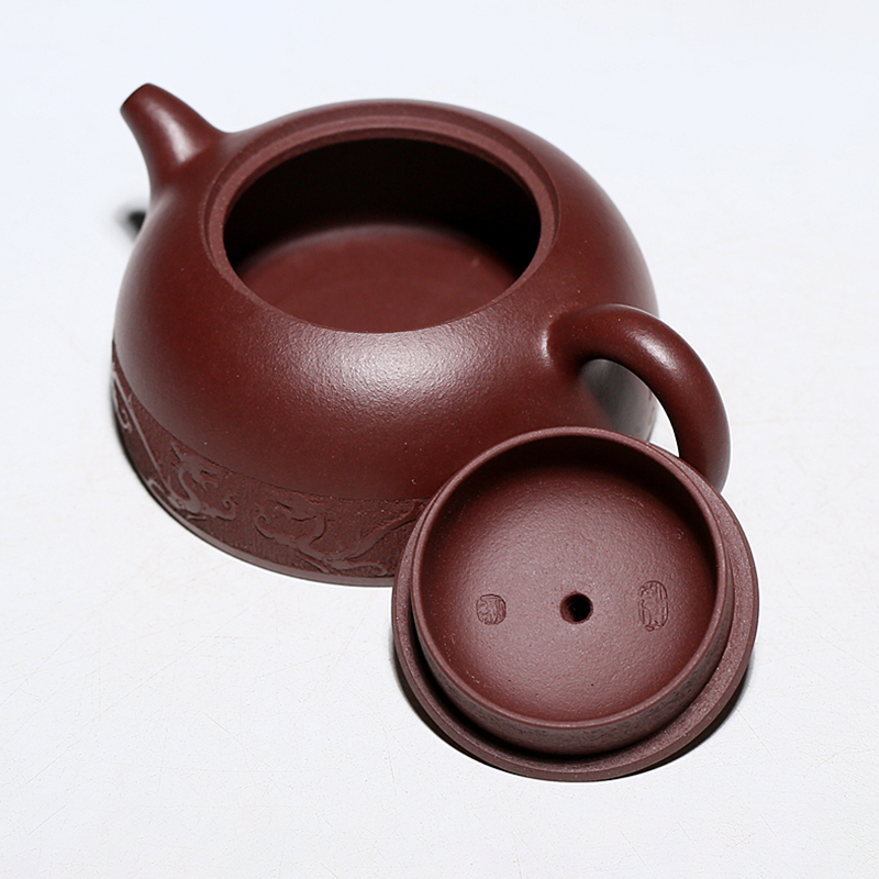 Yixing Purple Clay Teapot Original purple clay Hand engraving Classic shapes 200ml