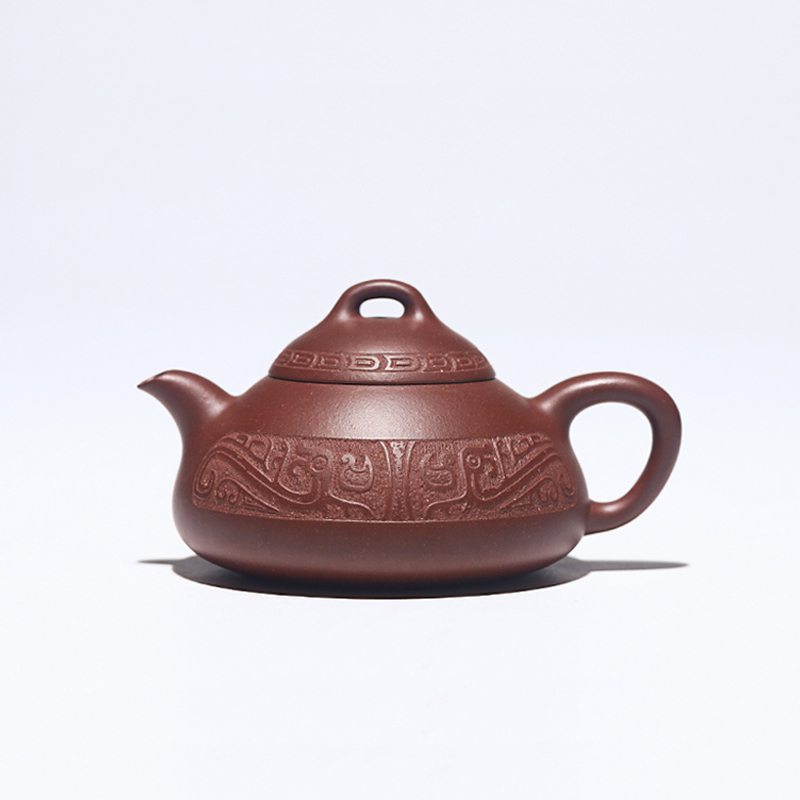 Yixing Purple Clay Teapot Raw Ore Purple Clay Hantang Stone Ladle National Worker Wu Xinping Handmade Kungfu Tea Set Purple Clay Teapot