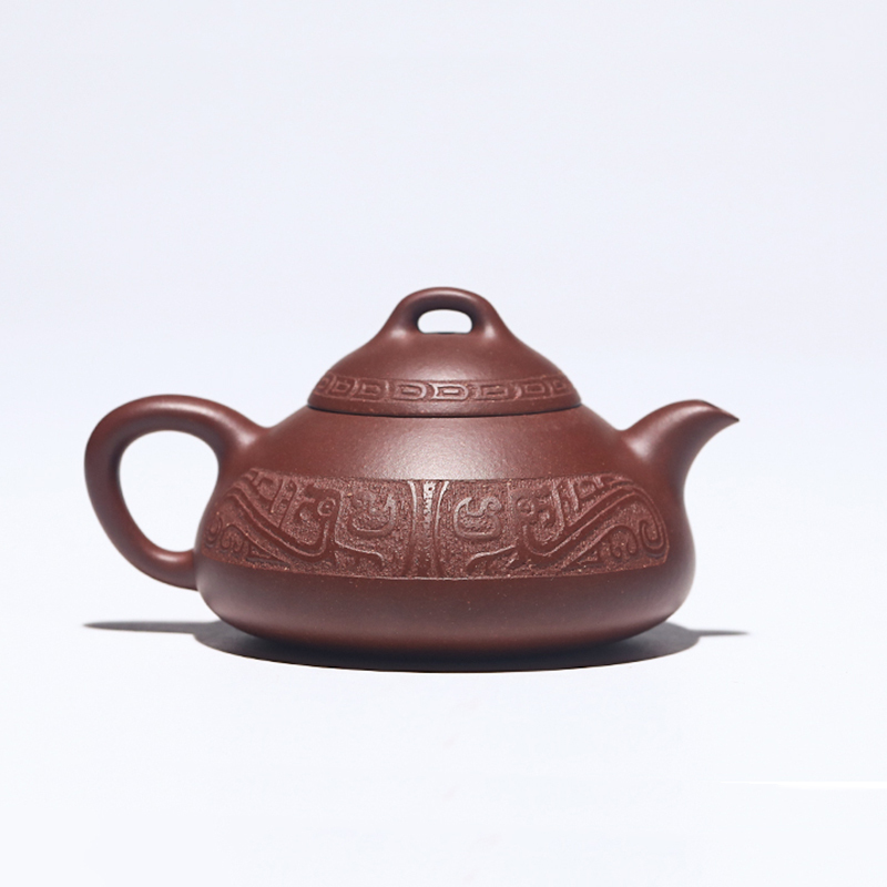 Yixing Purple Clay Teapot Raw Ore Purple Clay Hantang Stone Ladle National Worker Wu Xinping Handmade Kungfu Tea Set Purple Clay Teapot
