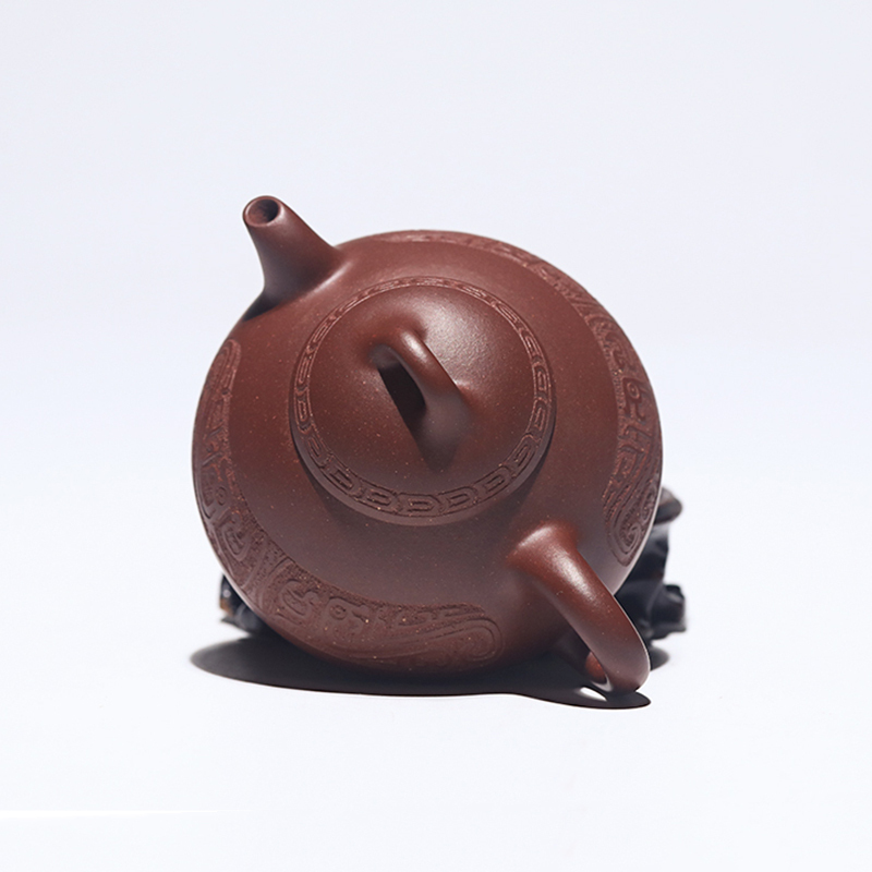 Yixing Purple Clay Teapot Raw Ore Purple Clay Hantang Stone Ladle National Worker Wu Xinping Handmade Kungfu Tea Set Purple Clay Teapot