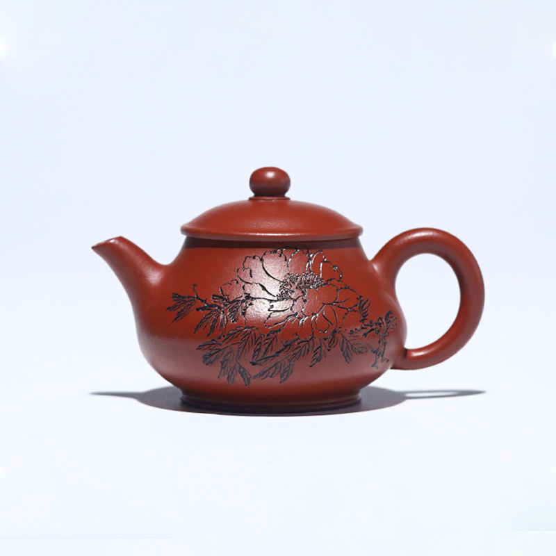 Yixing Zisha Teapot Original Mine Original Mine Red Clay Pan Teapot Famous Artist Xu Xiaoya Handmade Tea Set Teapot