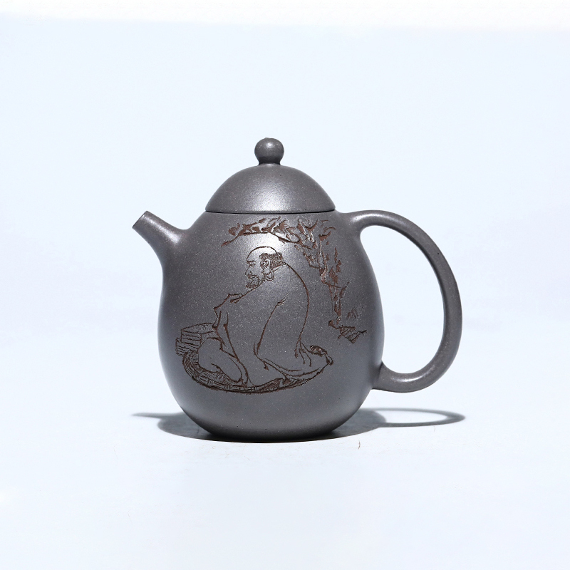 Yixing Zisha Teapot Raw Ore Grey Section Clay Dragon Egg National Worker Xu Xiaoya Handmade Tea Set Teapot