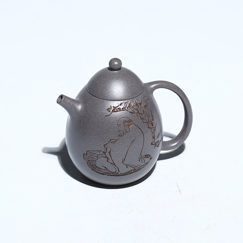 Yixing Zisha Teapot Raw Ore Grey Section Clay Dragon Egg National Worker Xu Xiaoya Handmade Tea Set Teapot