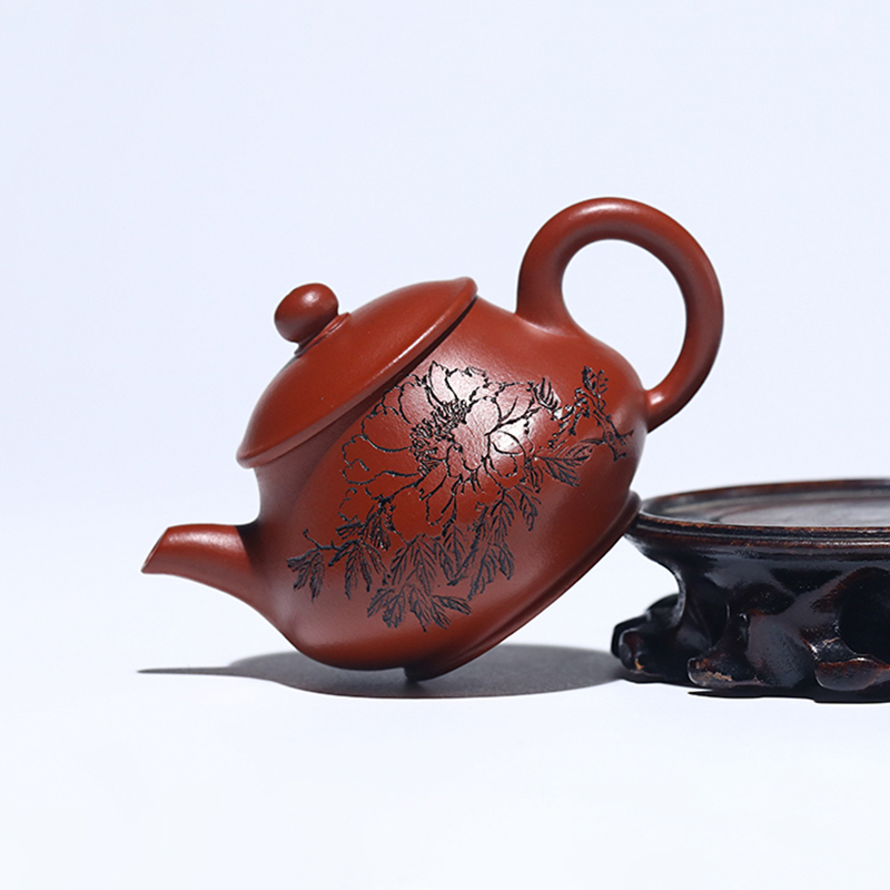 Yixing Zisha Teapot Original Mine Original Mine Red Clay Pan Teapot Famous Artist Xu Xiaoya Handmade Tea Set Teapot