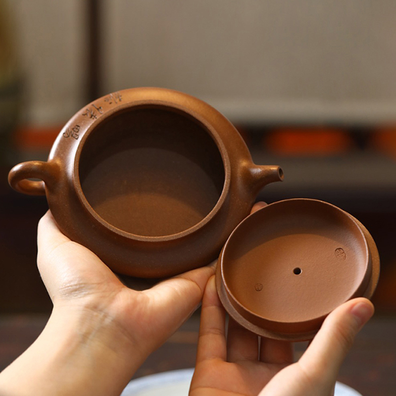 Yixing Purple Clay Teapot  Teapot Famous Artist Yin Yusheng All Handmade  Clay Tea Set Teapot