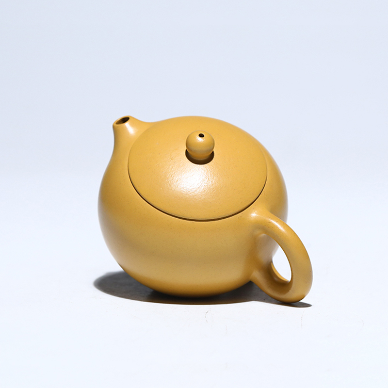Yixing Purple Clay Teapot Famous Teapot All Handmade Raw Ore Gold Section Clay Longevity Peach Teapot for Self-use Teapots